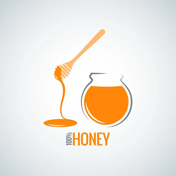 Honung burk potten glas bakgrund — Stock vektor