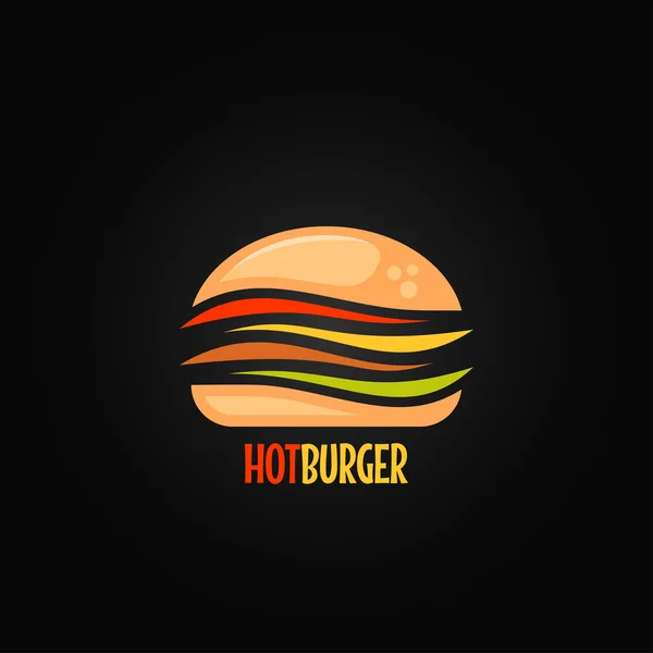 Burger symbol hamburgare ikon design bakgrund — Stock vektor