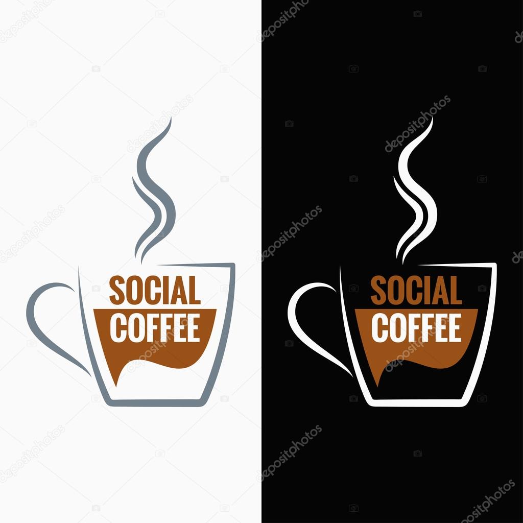 coffee cup social media concept background