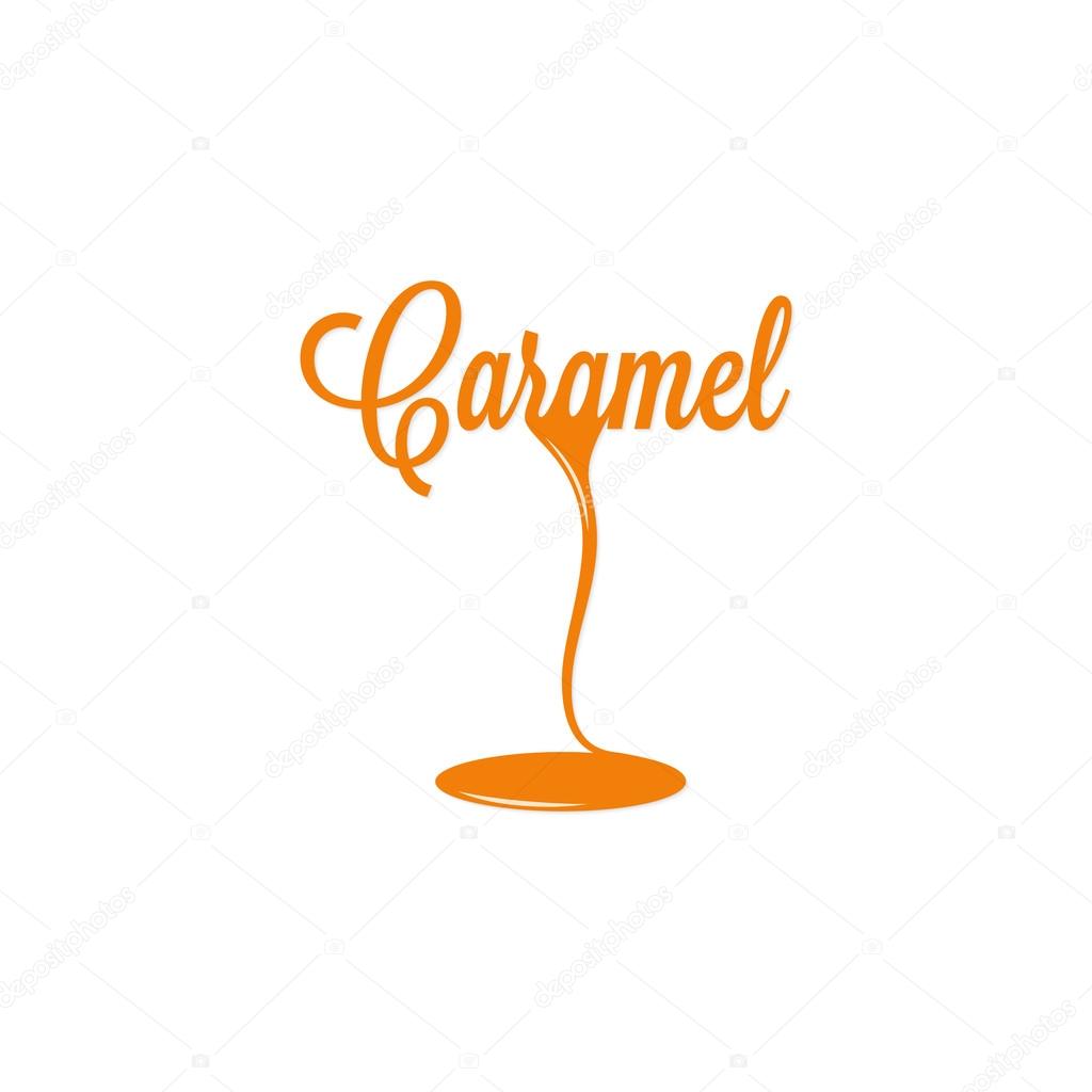 caramel isolated sign