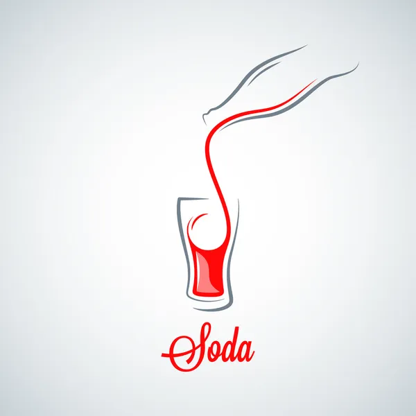 Soda bottle splash design background — Stock Vector