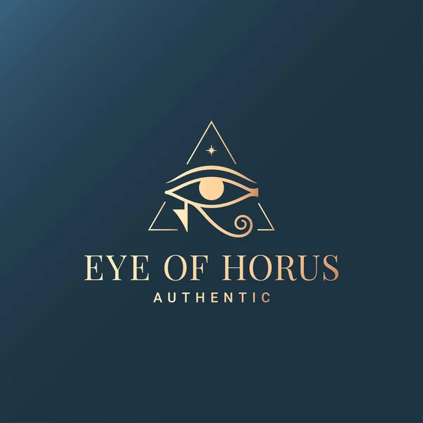 Eye Horus Logo Dark Background Eps — Διανυσματικό Αρχείο