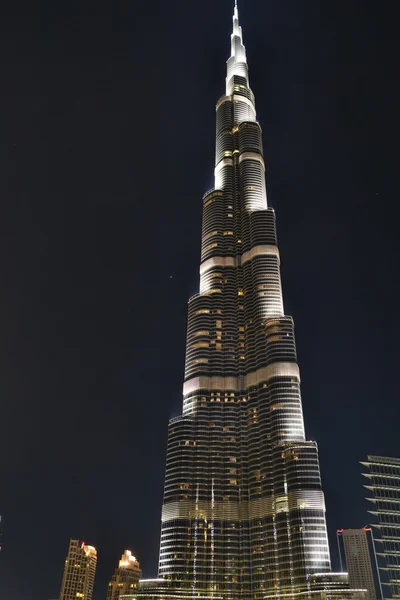 Burj Khalifa at night — Stock Photo, Image