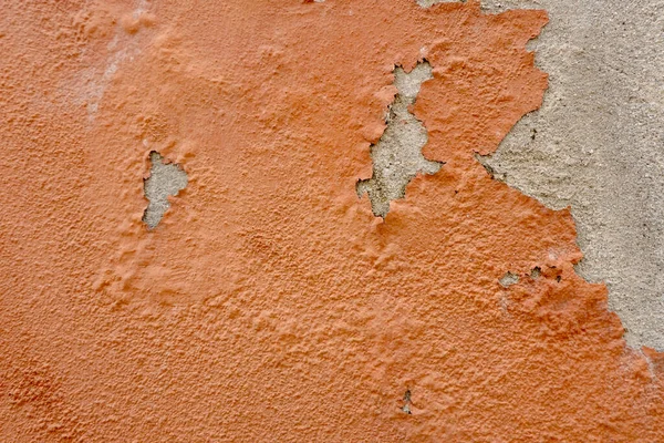 Peeling Oranje Verf Muur — Stockfoto