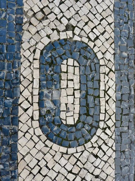 Simple Stone Flooring Zero Sign Elvas Portugal Europe Abstract Background — Stock Photo, Image