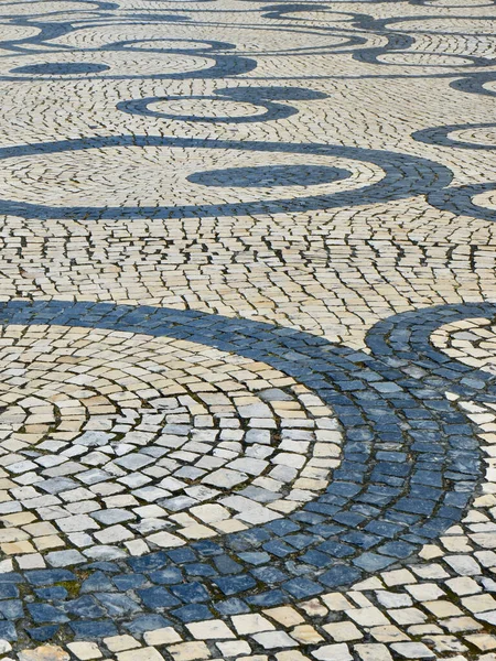 Strukturierte Fußböden Mit Abgerundeten Ornamenten Der Innenstadt Von Aveiro Portugal — Stockfoto