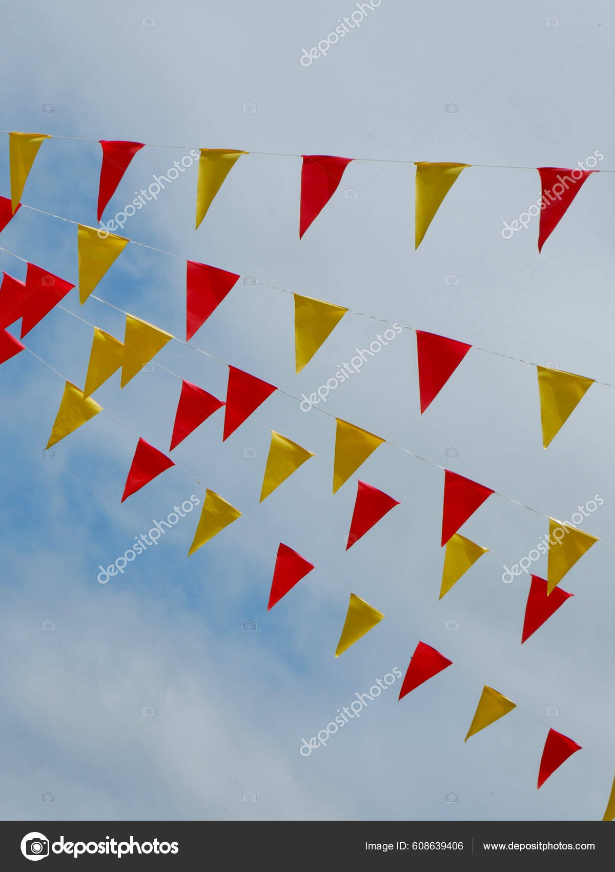 Triangle flags on sale rope