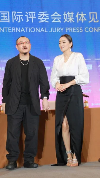 Aktris Singapura Kelahiran Tiongkok Gong Menghadiri Festival Film Internasional Beijing — Stok Foto