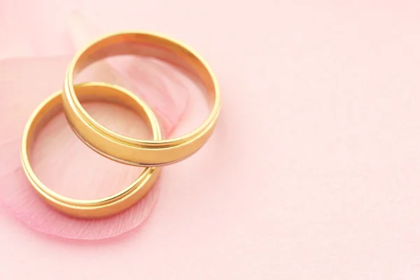 Pink Wedding Rings — Stock Photo, Image