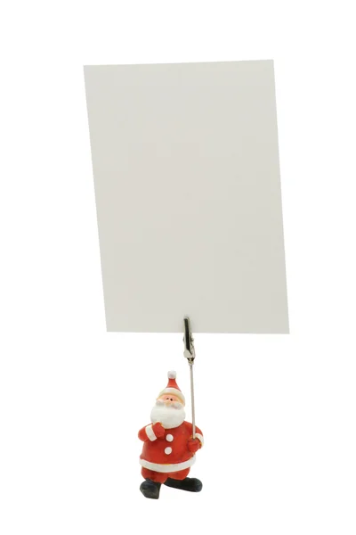 Santa card holder — Stock Photo, Image