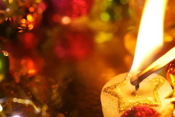 Velas de Navidad — Foto de Stock