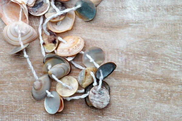 Colar feito de conchas pequenas — Fotografia de Stock