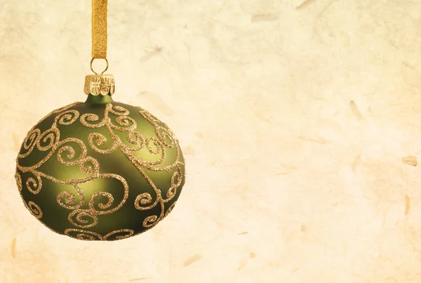 Christmas baubles with copy space — Stock Photo, Image