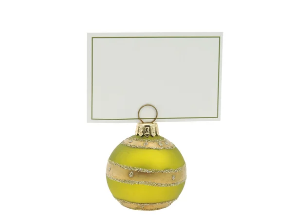 Bola de decoración de árbol de Navidad aislada — Foto de Stock