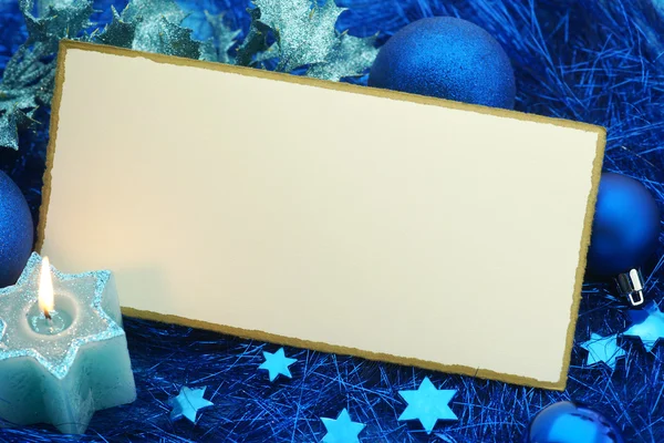 Holiday star candle with copy space — Stock Photo, Image