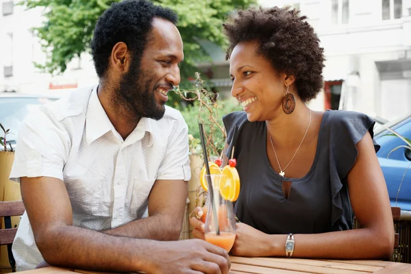 Happy Couple dating in Cocktail Bar