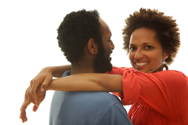 Gelukkige jonge paar dansen — Stockfoto