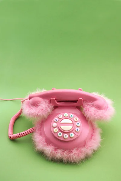 粉红色的电话 — 图库照片