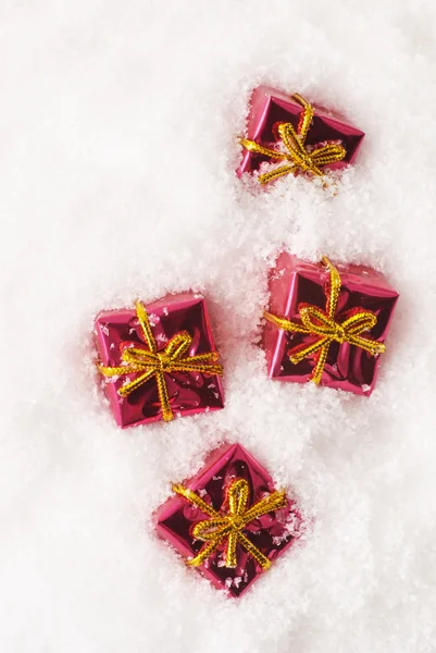 Gifts in red and gold — Stock Photo, Image