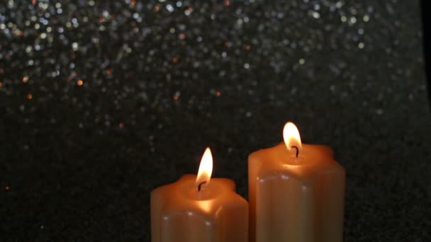 Verlichting stervorm advent kaarsen — Stockvideo