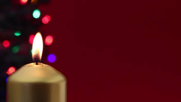 Праздничная свеча — стоковое видео