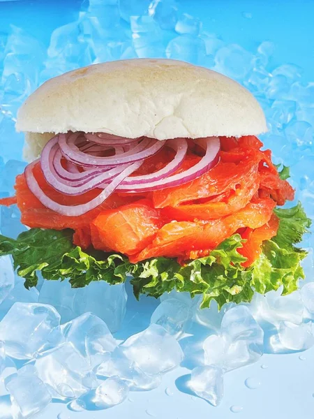 Fresh Seafood Sandwich Ice — Photo