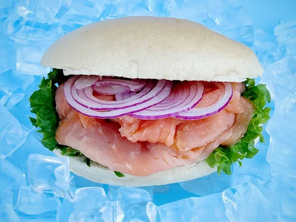 Fresh Nordic Salmon Sandwich — Photo