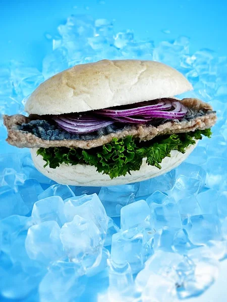 Fresh Seafood Sandwich Ice — Photo