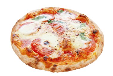 Domatesli ve otlu taze pizza.