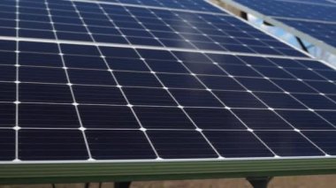 Photovoltaic panel on the solar farm. Alternative Energy