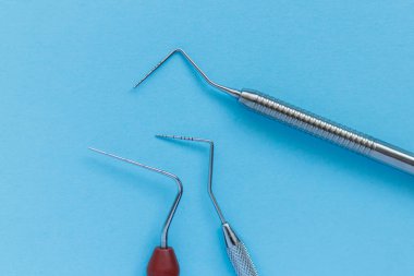 Dental probes on white background