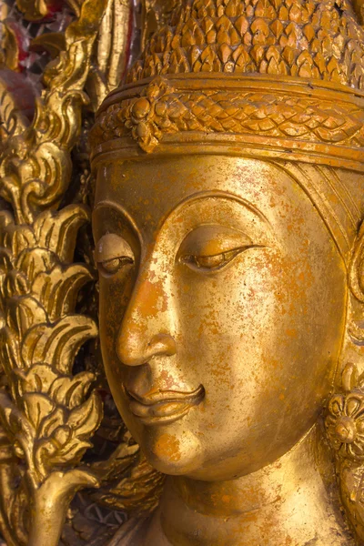 Gesicht des goldenen Budda — Stockfoto