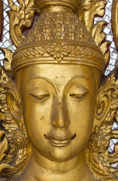 Gesicht des goldenen Budda — Stockfoto