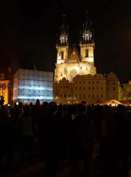 Prague, Çek Cumhuriyeti, 20 Ekim 2013 - sinyal, Prag ışık Festivali — Stok fotoğraf