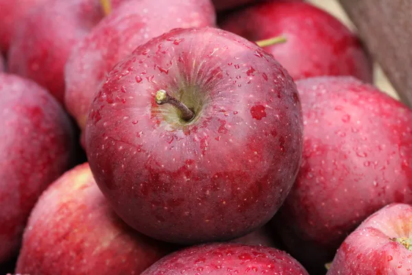 Zoom cassa mela rossa — Foto Stock