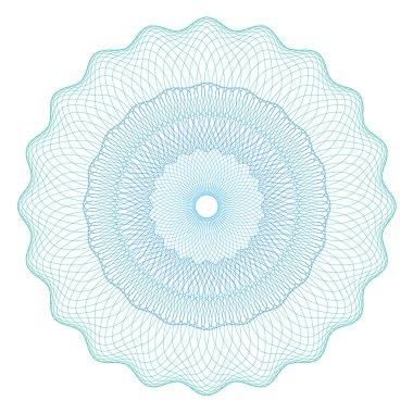 Guillochlu öğe fiş için