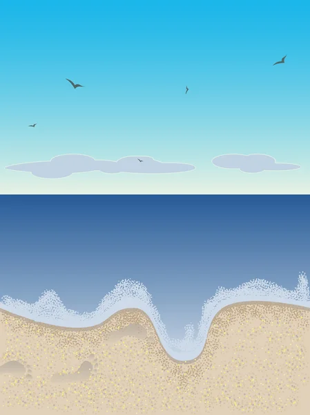 Plage de sable fin — Image vectorielle