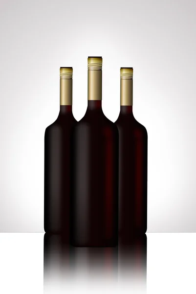Bottiglie di vino illustrate — Foto Stock