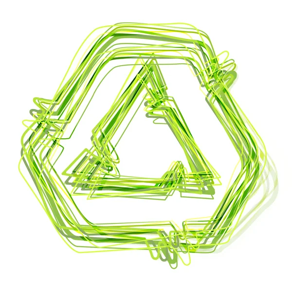 Symbol. återvinning, gröna linjer och rörelse — Stockfoto