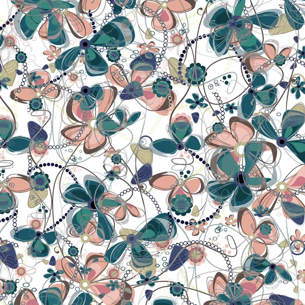 Mosaic flowers pattern background — Stock Photo, Image
