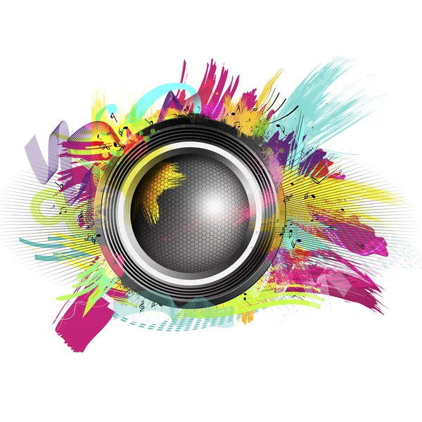 splash ve patlama şekilleri ve renkleri ile hoparlör