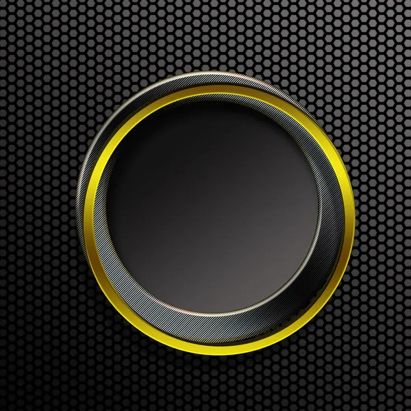 düğme yüzük altın ve siyah metalik arka