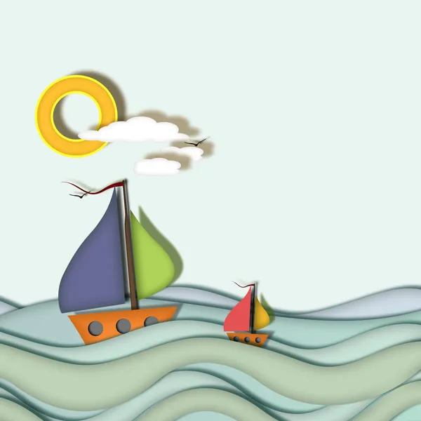 mavi denizde yelkenli tekneler