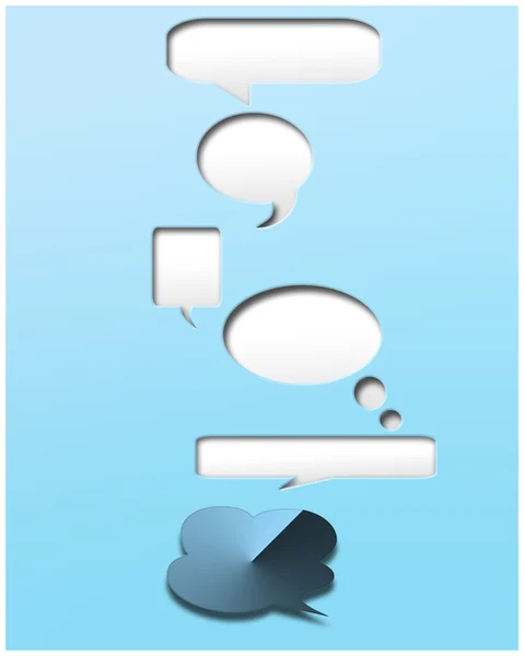 Dialogue bubbles, connected to the cloud — Stock Vector
