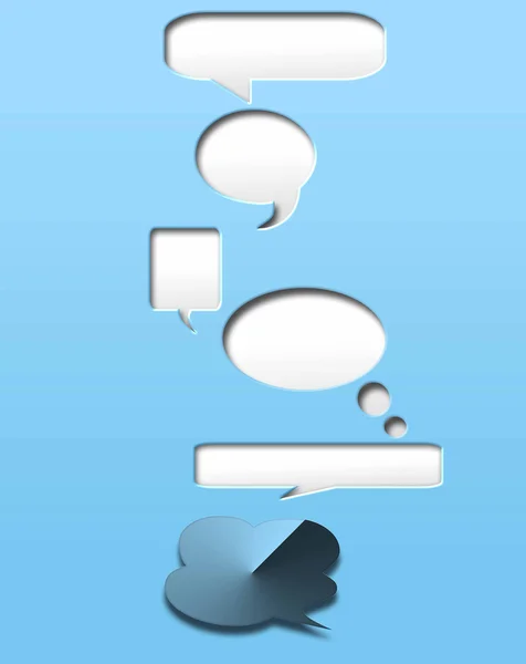 Different shapes of speech bubbles — Stock Vector