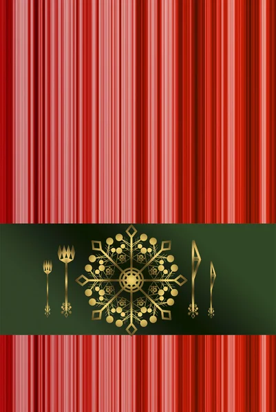 Menú rojo para la cena de Navidad — Foto de Stock