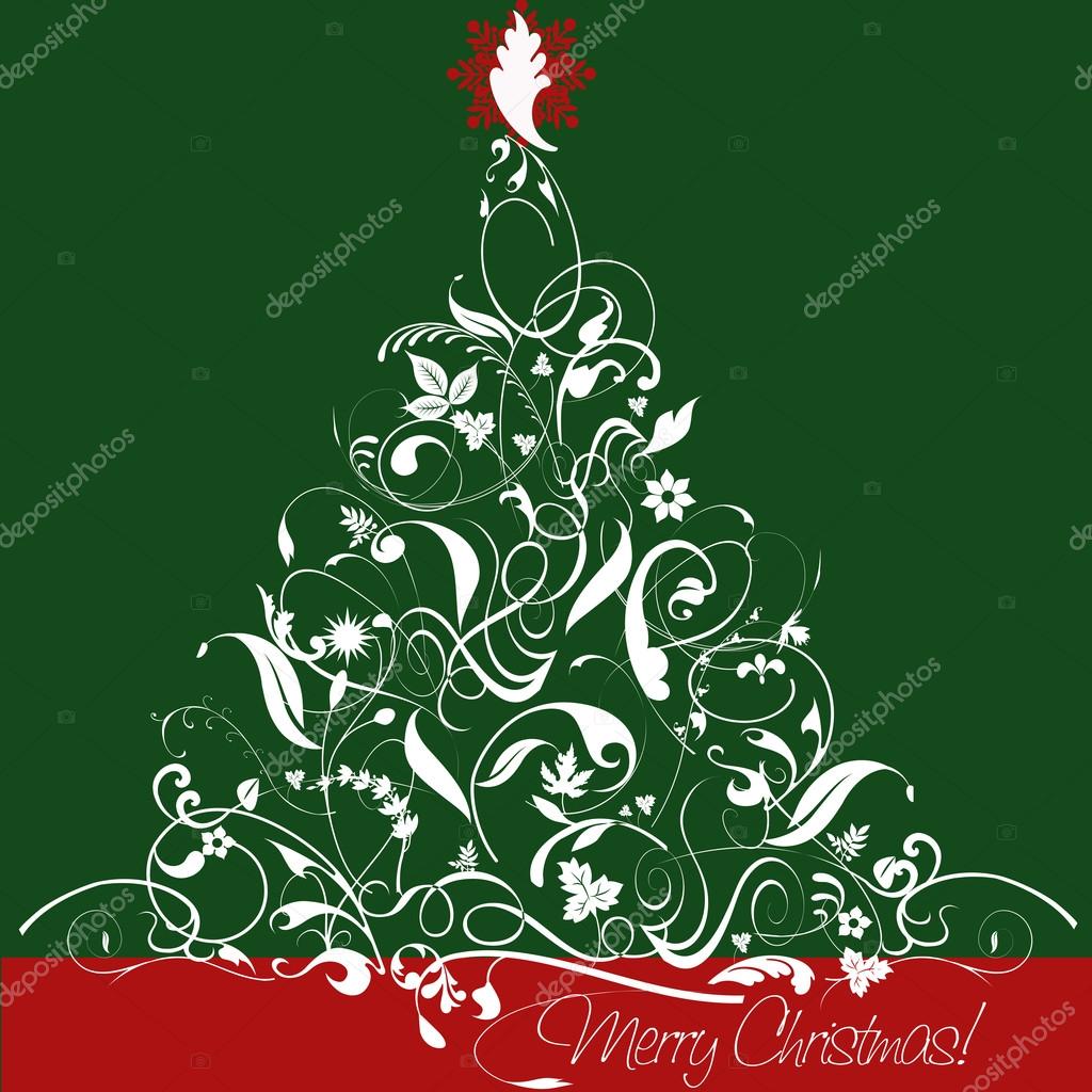 Disegno albero di Natale — Foto Stock