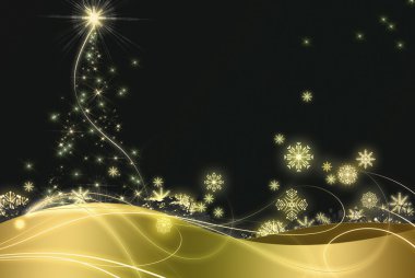 Altın Christmas gece.