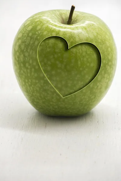 Green apple and health — Stock Photo, Image