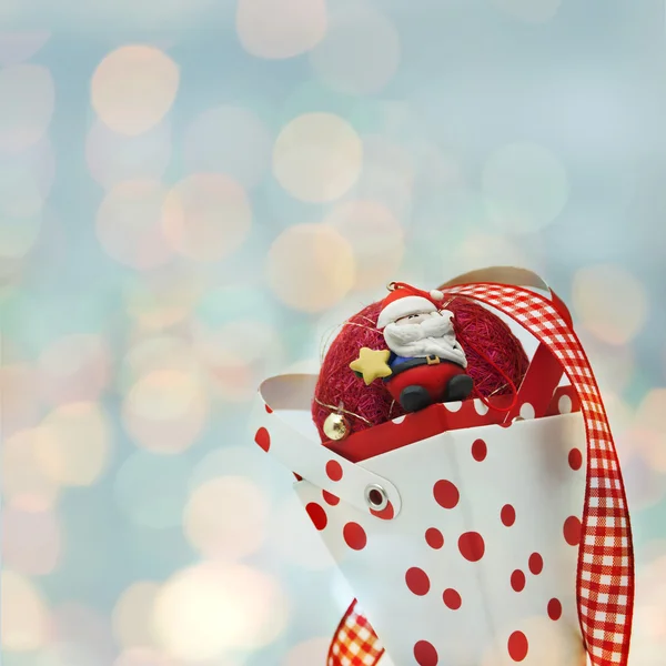 Cone christmas and santa claus — Stock Photo, Image